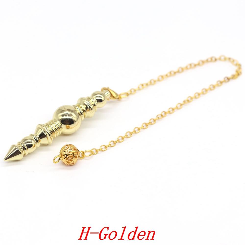 Metal Pendulum For Dowsing Divination Pendulos Spiral Cone Gold Color Copper Radiesthesia Pendulums Healing Pendule