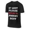 Herren Johnny Depp Film Fan T-Shirt | Kräftige "Wenn verloren, zu Johnny Depp zurückbringen" Grafik, Leicht, Atmungsaktiv, Lässig, Normale Passform, Rundhalsausschnitt