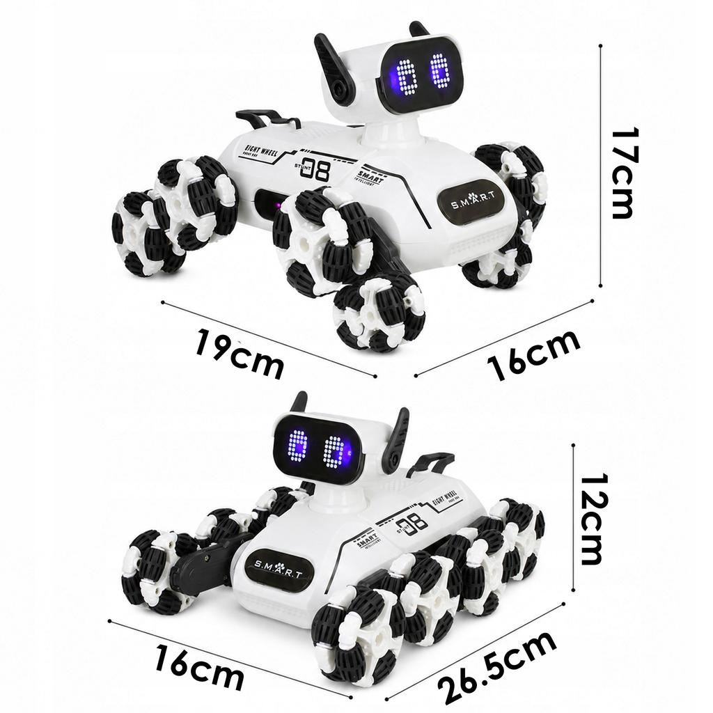[PACZB] Remote-controlled robot dog with 8 wheels + wristband Z3487