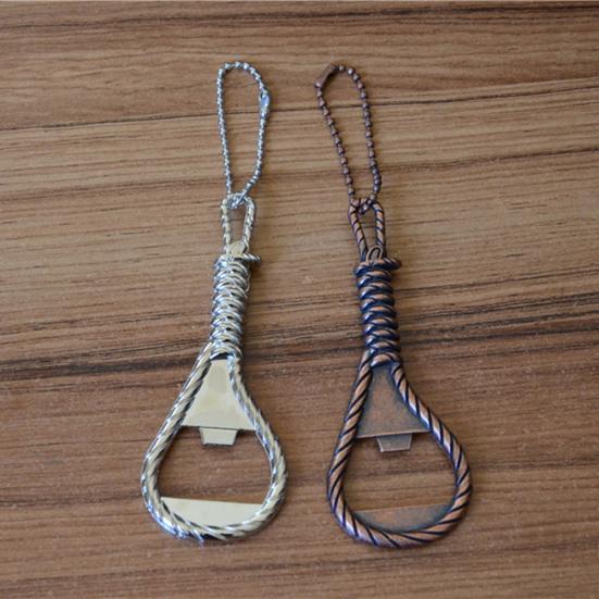 Zinková slitina lana klíčenka ve tvaru otvíráku na lahve piva kuchyňský bar restaurace nástroj