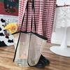 Large Capacity Beach Bag Lightweight Mesh Tote Bag Fashionable and Versatile Shopping Bag For Women Travel