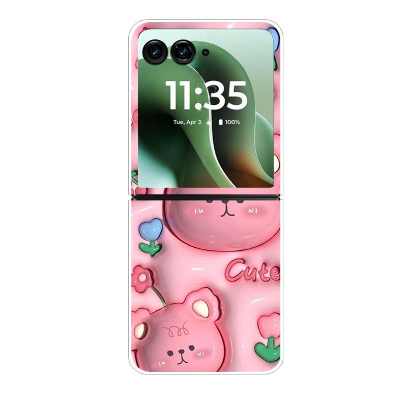 Modne Przezroczyste Etui Na Telefon Dla Motorola Razr 40 50Ultra Razr 60 Ultra Ochronne Etui Dla Razr40 Razr50 Przezroczysta Twarda Powłoka PC