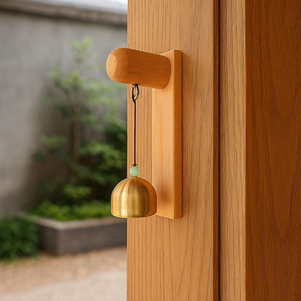 Creative Japanese Style Wooden Door Bell Bells clang Handmade Wind Chime Rustic Door Opening Bell Home Entrance