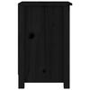 Table de chevet - Maison Exclusive - Noir - Bois de pin massif - 2 compartiments