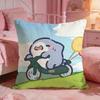 Fat SSharks Cute Cartoon Cushion Cover Premium Comfort Reversible Pillow Cove Two In One Design For Any Room  Car Interior