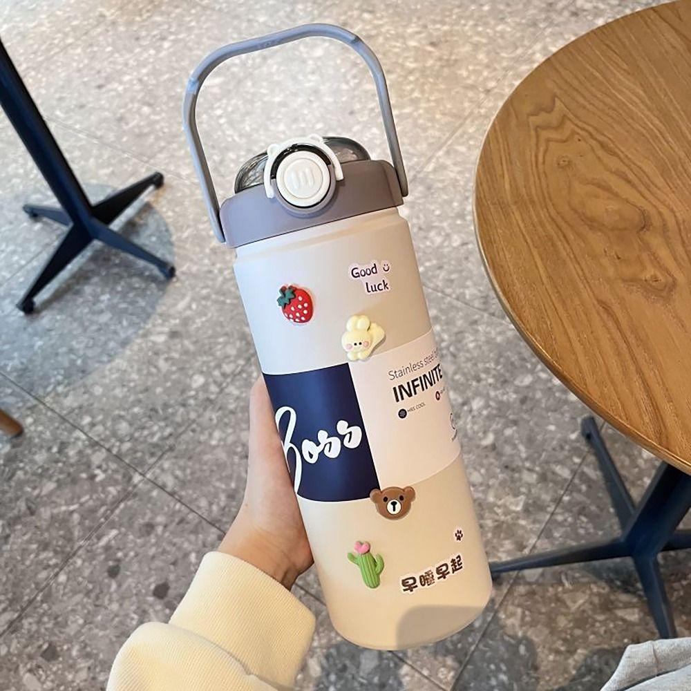 Leak-proof Hot Cold Water Bottle Double Drinking Insulated Cup Vacuum Flask  for School Office