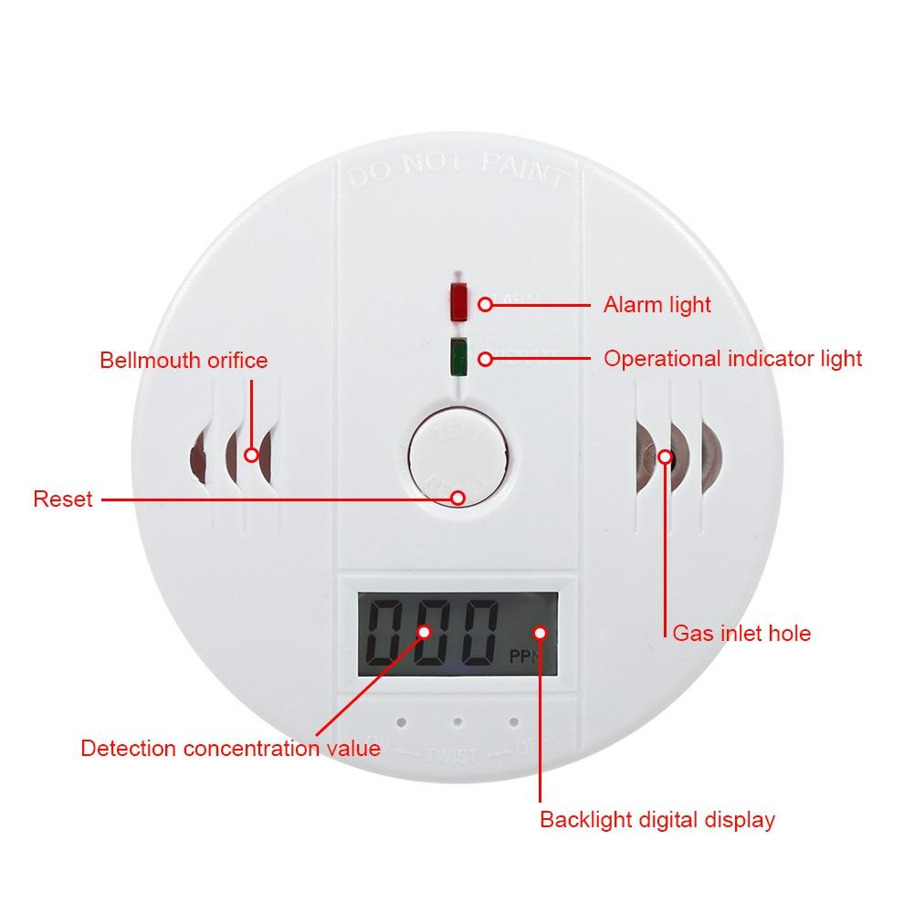1PC LCD Display CO Carbon Monoxide Detector Sensor Tester with Sound Light Alarm Warning Hot
