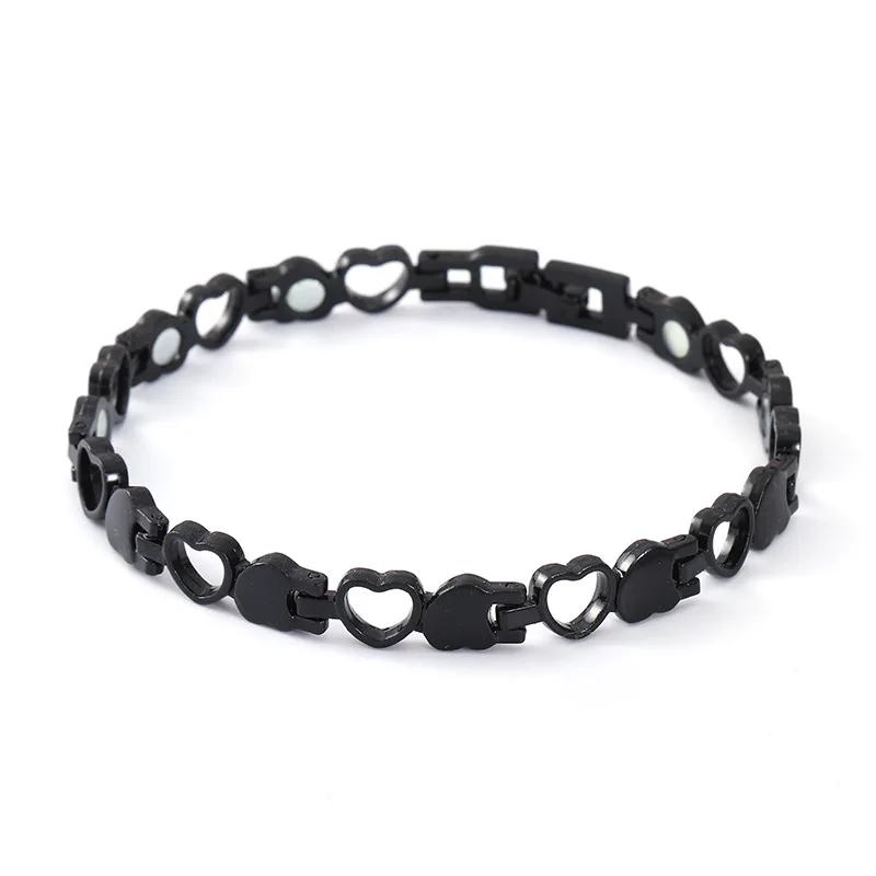 

Магнитные браслеты для женщин Ювелирные изделия Дешевые Пульсеры Де Мухер Браслет из нержавеющей стали чёрный