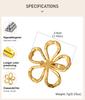 Open Adjustable Flower Ring, Stainless Steel 18K PVD Gold Plated, Waterproof Tarnish Free Trendy Floral Jewelry Gift for Women