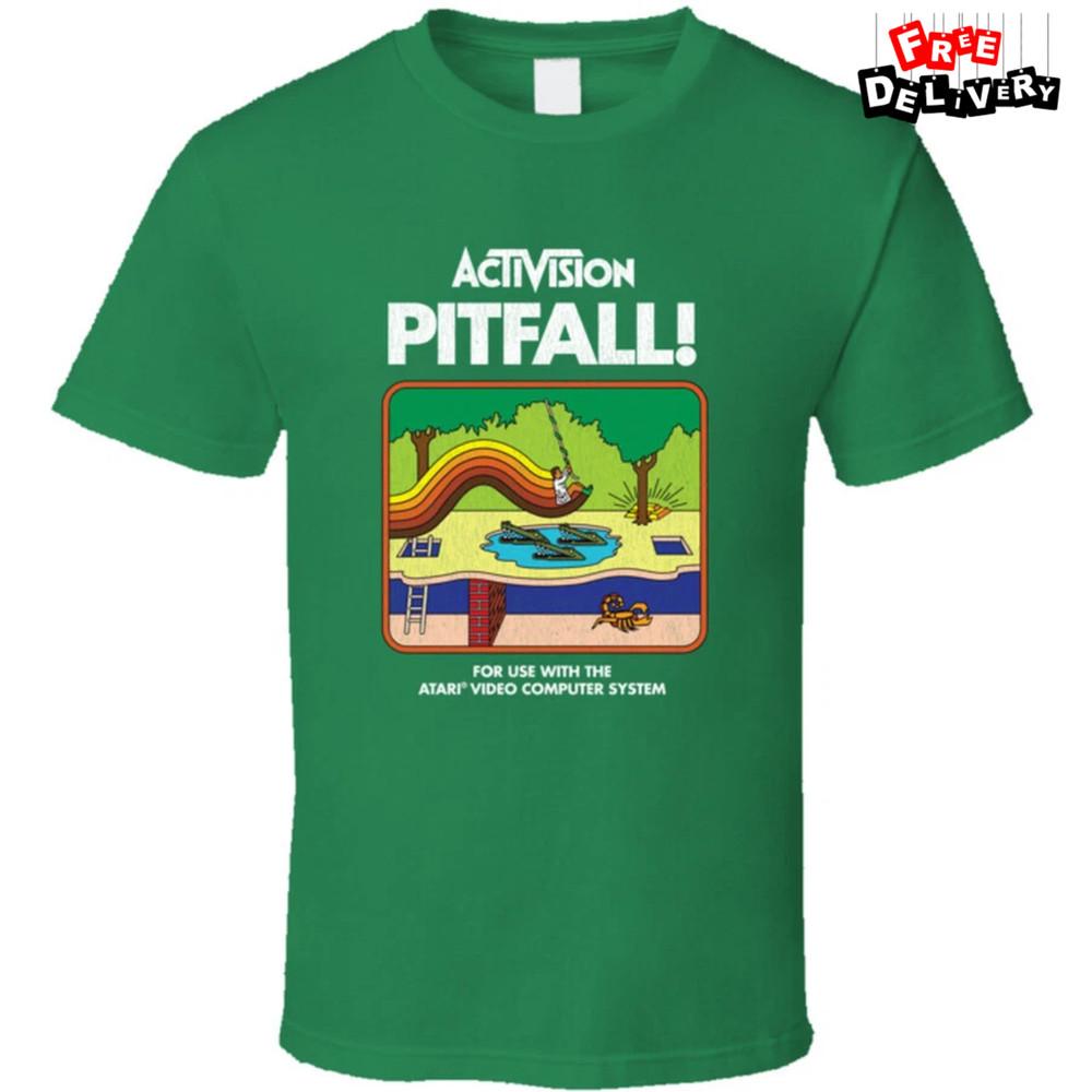 Activision Pitfall! T-Shirt, Retro 1980 s Video Game Atari Classic Graphic Tee Unisex T-Shirt S