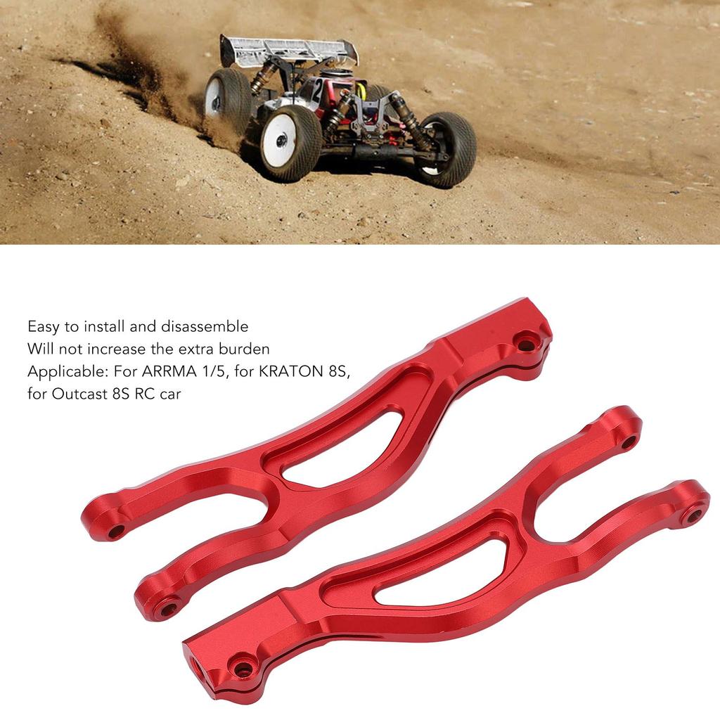 2PCS RC Swing Arms Aluminium Alloy High Temperature Resistant RC Front Upper Suspension Arm for Outcast 8S