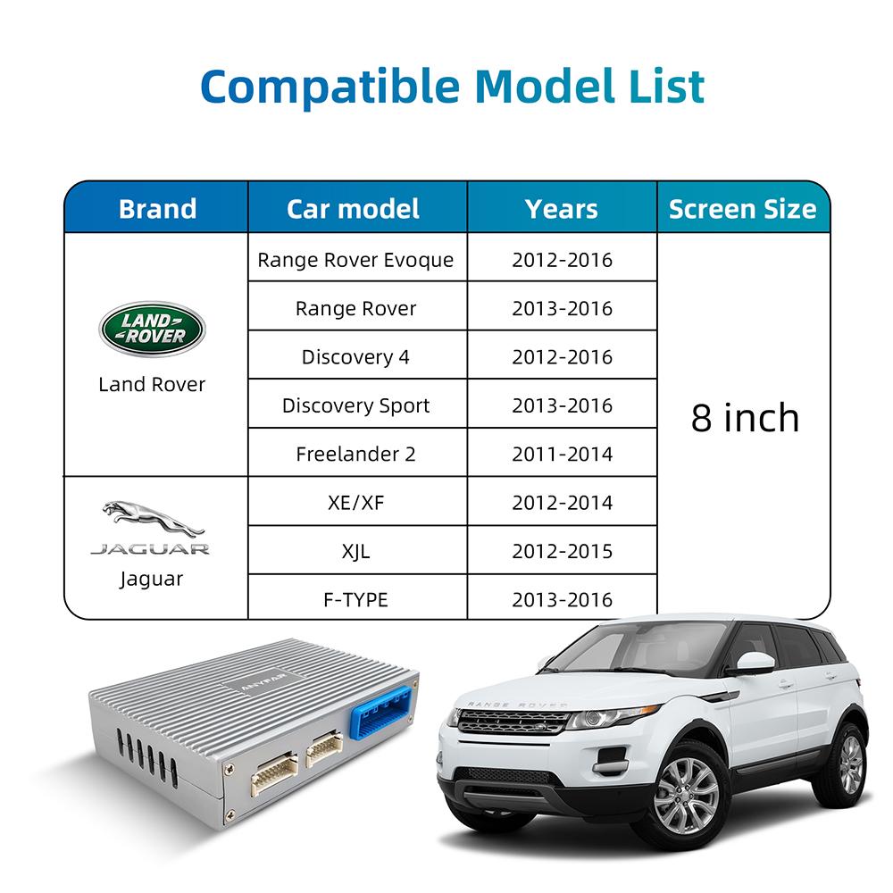 Wireless Carplay Android Auto Fits For Land Rover Jaguar Bosch Discovery4 Evoque Freelander2 XE XF XJL Mirroring Decorder