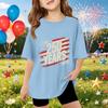 Kids Short Sleeve T Shirt 250 Years Commemorative Graphic Tee Independence Day 1776 2026 Casual Fit Cotton Top for Boys and Girls