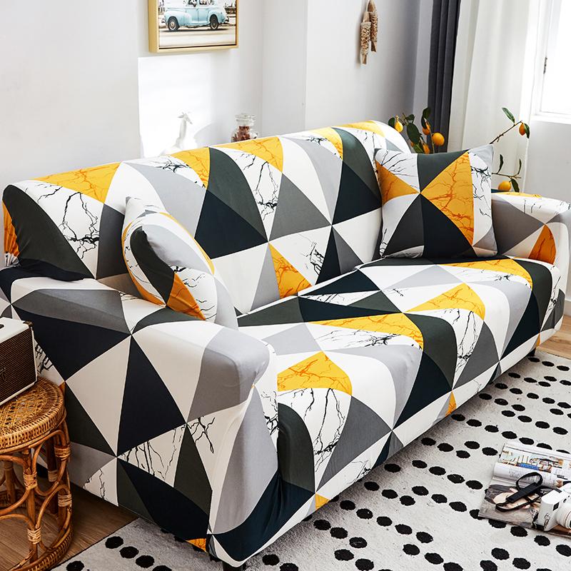 Printed Sofa Slipcover Stretch Sofa Covers For Living Room Pets Kids Chair Couch Cover I Shape Corner Sofa Anti-Cat Scratch
