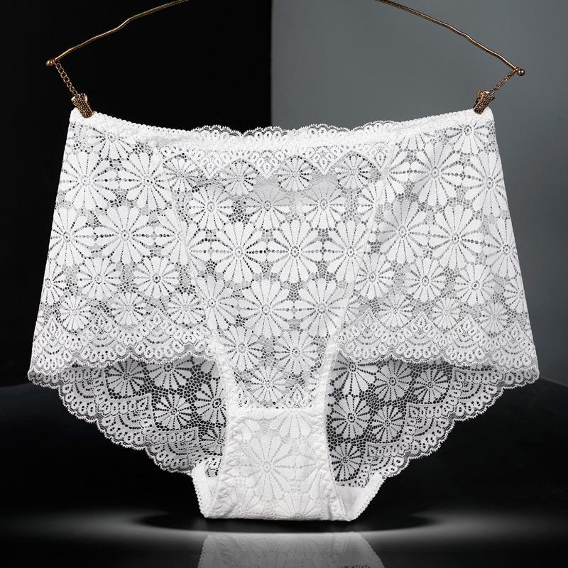 High Waist Women Panties Sexy Hollow Lace Snowflake Embroidery Lingerie Female Seamless Butt Lifter Pants Plus Size Briefs 3XL