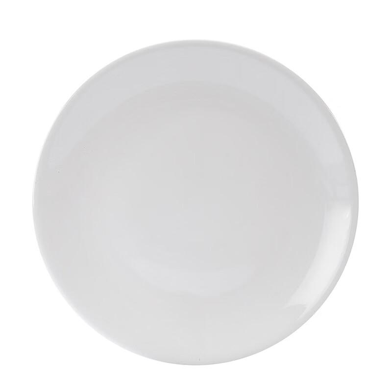 Zhilis Pure White Ceramic Flat Dinner Plate