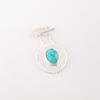 Natural Blue Turquoise Gemstone 925 Stamped Silver Jewelry Handmade Pendant 1.4" PP-57-22