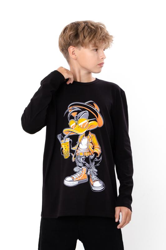Sweatshirt (boys) – Daffy Duck Print, Trendy & Versatile, Any Season, 6363-036-33-1-3 HC