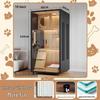 Wooden Indoor Cat Villa: Multi-Functional Pet Cabinet Shelter and Bed