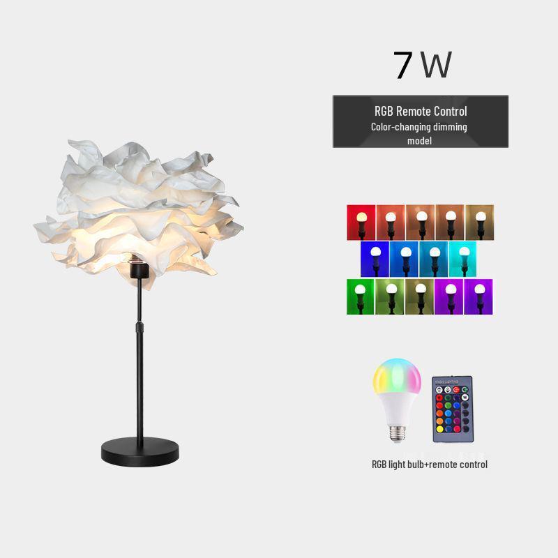 Cloud Straight Tube Floor Lamp with Paper Lampshade for Living Room, Bedroom, and Restaurant Decor.
