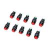 10PCS Round Illuminated Push Button Switch 16mm 5Pin Green Reset Button Control Switch with LED Indicator