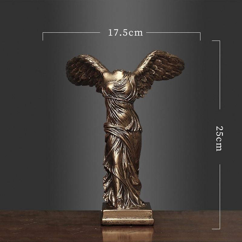 Statue der Siegesgöttin, feines kreatives Dekor, besondere Kunstskulptur, Heimdekoration, Statue, Dekoration, Kunstharz, Kunsthandwerk, modernes Wohnzimmer, Ornament, Geschenke