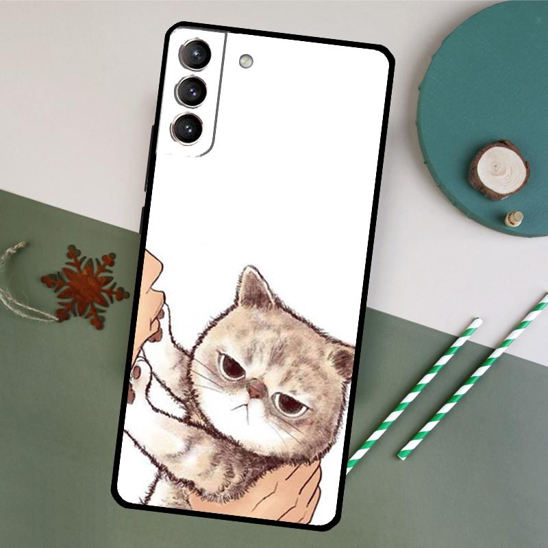 Kiss Cat Cute Kitten Cartoon Phone Case For Samsung Galaxy S26 S25 Ultra S20 S21 S22 S23 S24 S10 Plus S25 FE Back Cover
