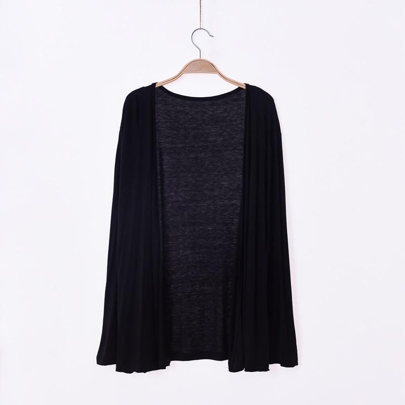 Plus Size Spring/Summer Sun Protection Modal Beach Cover-Up Cardigan for Women