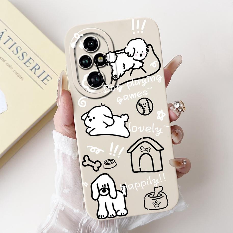 For Honor 200 Pro 5G Case ELP-AN00 Cover Cute Cartoon Panda Cat Shockproof Fundas For Honor200 Pro Bumper on Honor 200Pro Hoesje