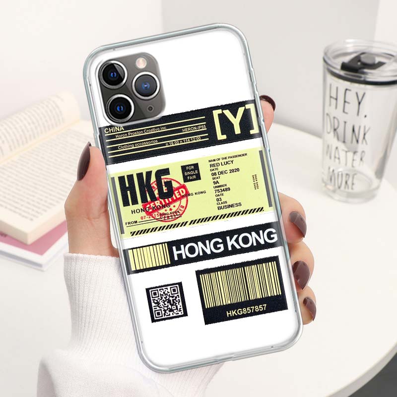 Stamp Label Barcode Phone Case For Apple iPhone 17 Air 16 15 Plus 14 + 13 Mini 12 11 Pro Max 7 8 SE 16Max Soft Shell Cover Coque