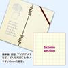 PLUS Plus Note Memo Pad Graph 5mm Twin Ring A4 x Cosmos Ka.Crie 1/3 RT-650GC 77-912