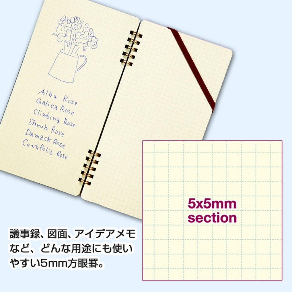 PLUS Plus Note Memo Pad Graph 5mm Twin Ring A4 x Cosmos Ka.Crie 1/3 RT-650GC 77-912