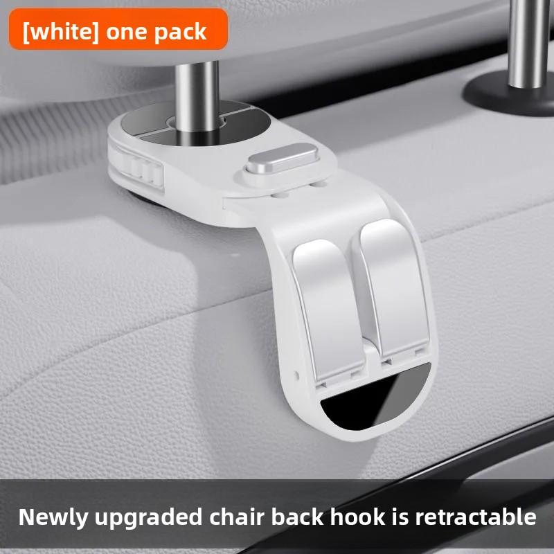 Quality 2 In 1Car Headrest Hook Premium Foldable Rear Seat Hanging Dual Hook 25KG Large Load-Bearing Alloy Hook Hanger Universal