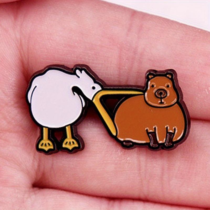 

Эмалевый значок-брошь «Укус пеликана», дельфин, смешной мем с животным, аксессуар