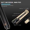 OKHEALING 3 Pieces Break-Jump Cue 12.9mm Tip 147cm/58inch Length 20~22oz Weight Uni-loc Joint Carbon Fiber Billiard Sticks, Matte Black