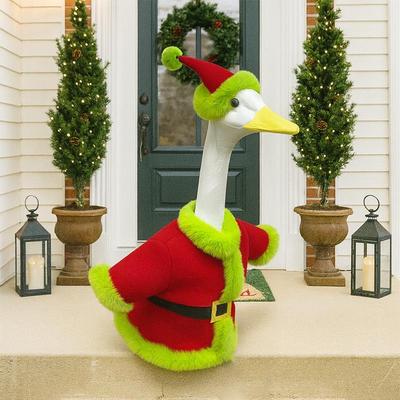 Outdoor Halloween and Christmas Goose-Clothing Santa Robe for Prank Decorations