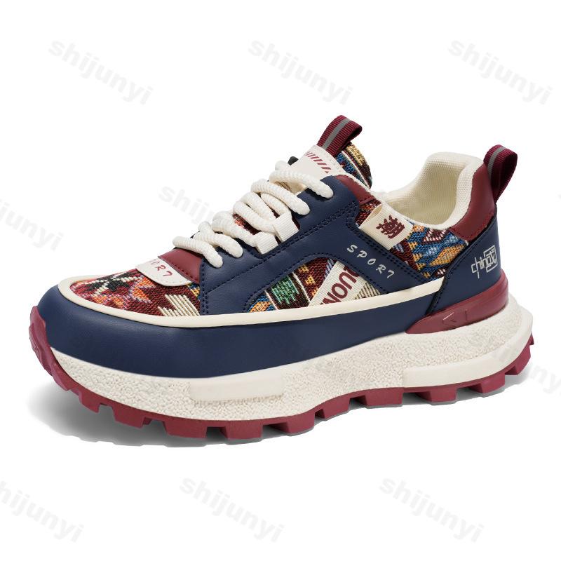 Fashion Men's Fashion Trend Casual Sport Shoes 2025 Spring New Breathable Comfortable Versatile Thick Sole Shoes Low Top Chunky sneakers