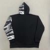 European and American street patchwork striped loose fashion hooded cardigan