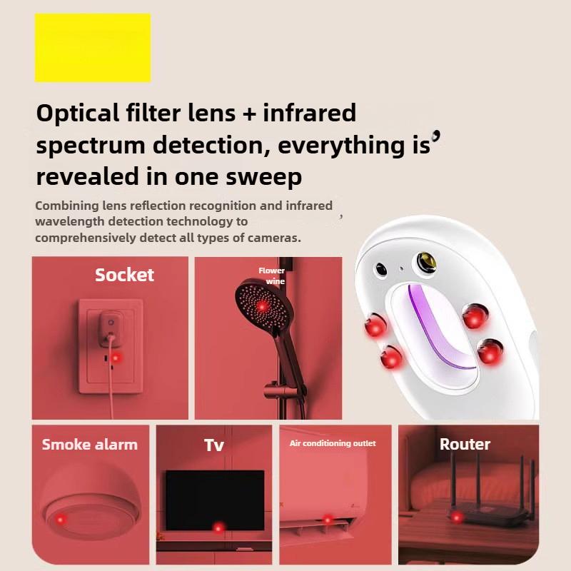 Kamera Intelligenter Detektor Zweiter Generation Hotel Anti-Kamera-Signaldetektor Ton- und Lichtalarm Anti-Spanner-Artefakt