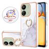 For Xiaomi Redmi 13C 4G/13C 5G/13R 5G/Poco M6 5G/Poco C65 4G Case with Ring Kickstand Marble Pattern TPU Back Cover