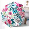 1pc Floral PatternAutomatic Folding Umbrella, Portable & Foldable Design with 8 Ribs, Casual Outdoor Accessory Yy250804288
