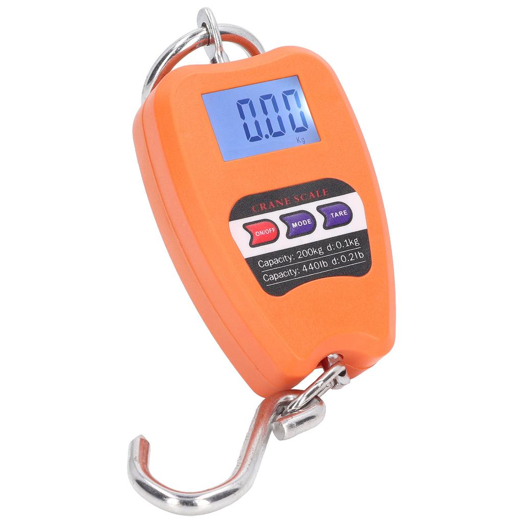 Digital Hanging Scale Portable 200kg Load Bearing Accurate Multifunctional Handheld Mini Hanging Scale with LCD Screen