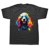 Lustiges Pop Art Buntes Pudel Hunde-Liebhaber Muttertag Grafik-T-Shirts Unisex Lässiges T-Shirt 100% Baumwolle Locker Übergröße T-Shirt