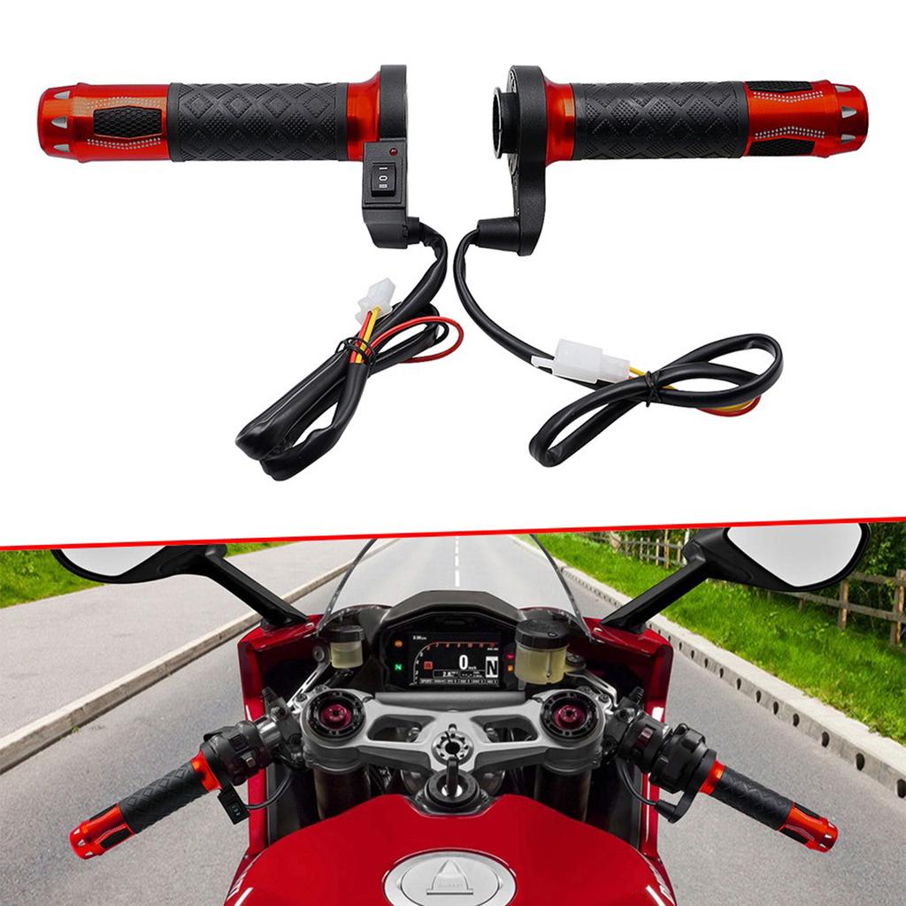 Motorcycle Electric Hot Hand Grips Long Service Life and Compact Suitable for Outdoor Winter Cycling
