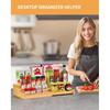 Spice Rack Organizer, 3 Tier Expandable Bamboo Spice Rack Organizer, Great for Kitchen Cabinet, Cupboard, Pantry and More-Bamboo