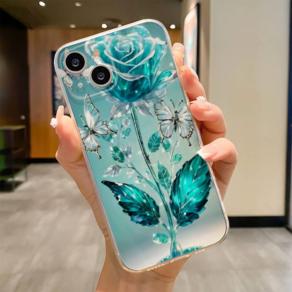 

2016 Роскошный Цветочный B Чехол для Телефона Для iPhone 17 16e 16 15 14 13 12 11mini Pro Max X XR XSMAX 8 7 Air Plus Мягкий Чехол iPhone13PRO