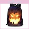 Halloween Bat Pumpkin Streetwear Backpack With High Capacity And Waterresistant Material
