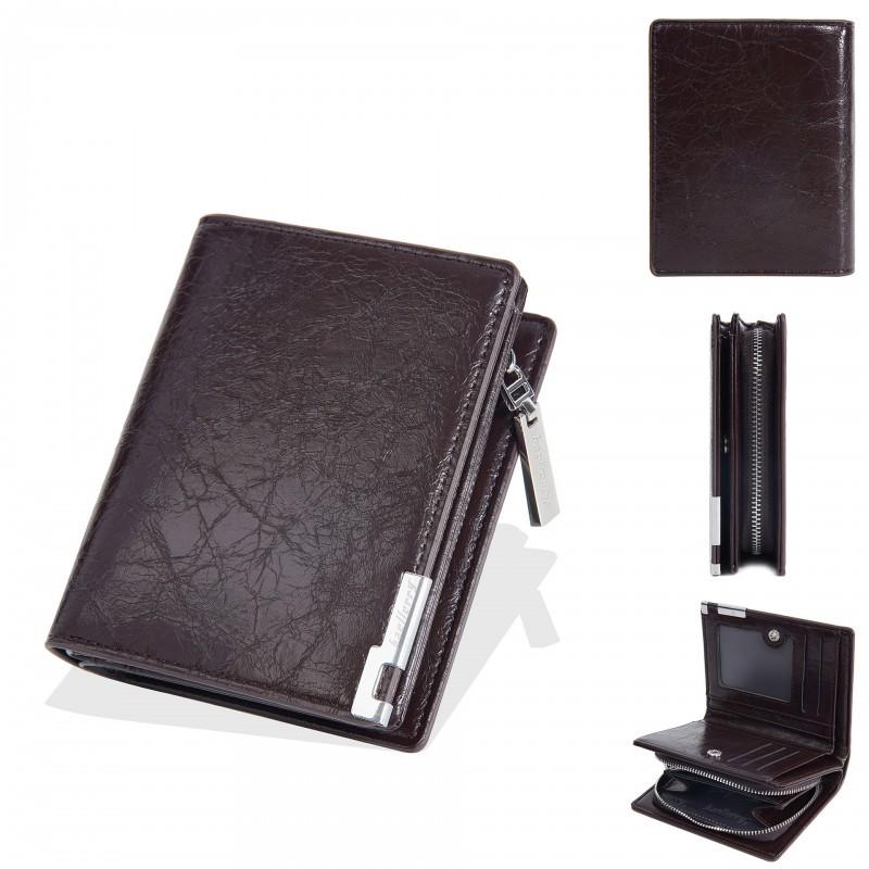 New Men's Short Wallet European American Retro Business Small High-end Zipper Zero