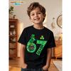 Six Seven Bruh 67 Meme Kids Clothes Happy St. Patrick's Day Girl Boy T-Shirt Children's Clover Irish Day Crew Neck Short Sleeves