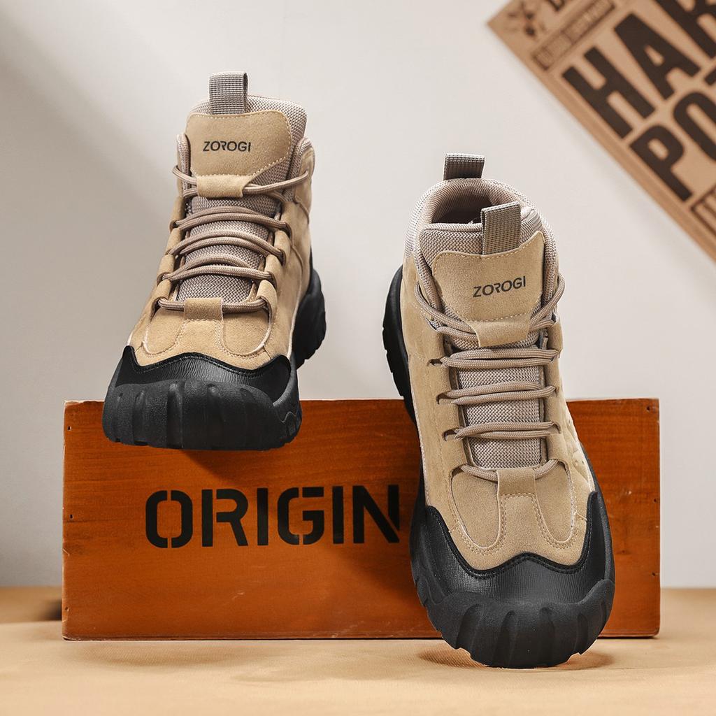 TUINANLE Men's Hiking Boots Outdoor Camping Climbing Shoes Trekking Sneakers for Men Casual High Top Boots